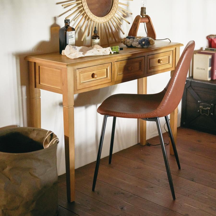 コンソールテーブル 玄関 スリム 幅100cm 茶 電話台 木製 アンティーク