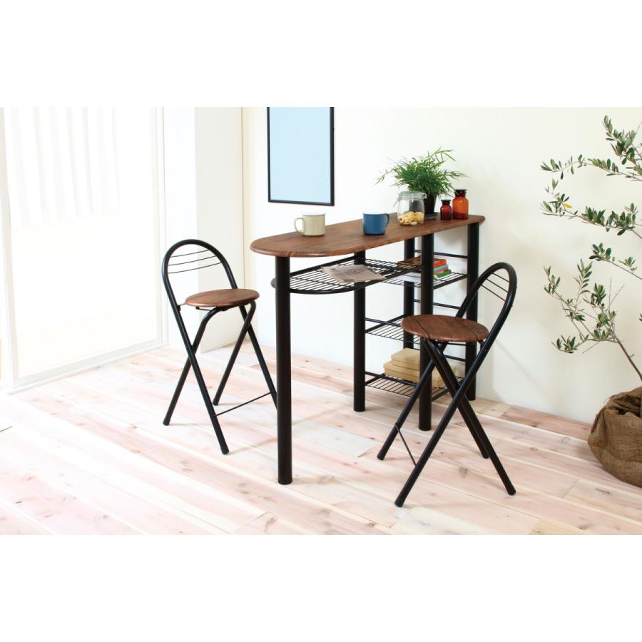 ★カウンター、ハイテーブル★ハイテーブルセット  CT1200BK