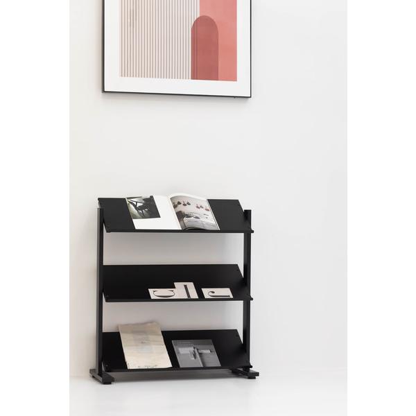 3段 シェルフ ラック 棚 収納棚 オープンラック 本棚 ディスプレイ 什器 スチール シンプル 黒 2WAYラック3D DIS-73BK |  | 13