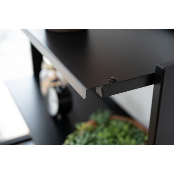 3段 シェルフ ラック 棚 収納棚 オープンラック 本棚 ディスプレイ 什器 スチール シンプル 黒 2WAYラック3D DIS-73BK |  | 16