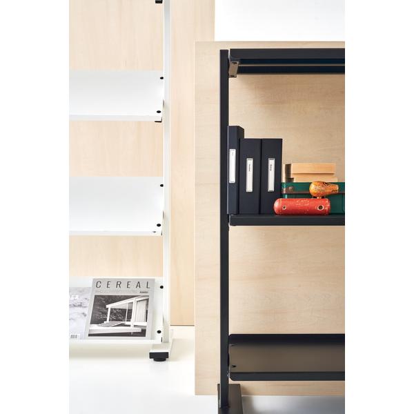 3段 シェルフ ラック 棚 収納棚 オープンラック 本棚 ディスプレイ 什器 スチール シンプル 黒 2WAYラック3D DIS-73BK |  | 10