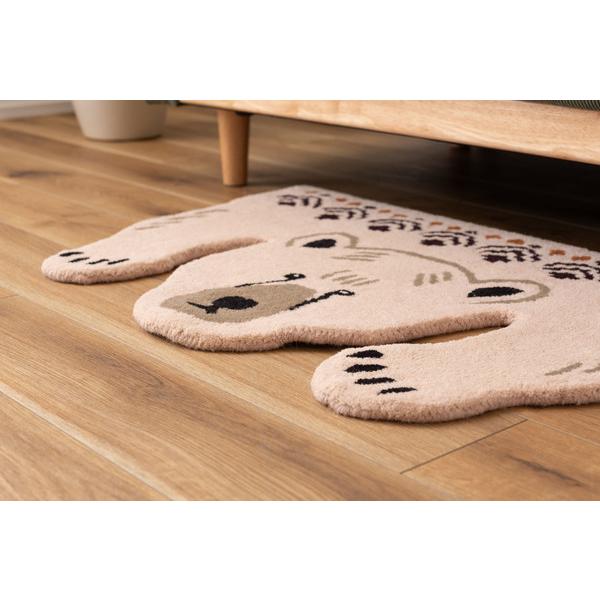 アクセントラグ シロクマ しろくま 白熊 かわいい おしゃれ アニマル 動物 ラグ アニマル柄 もこもこ FAB-011C |  | 10