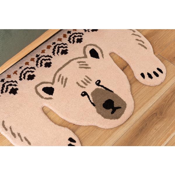 アクセントラグ シロクマ しろくま 白熊 かわいい おしゃれ アニマル 動物 ラグ アニマル柄 もこもこ FAB-011C |  | 05