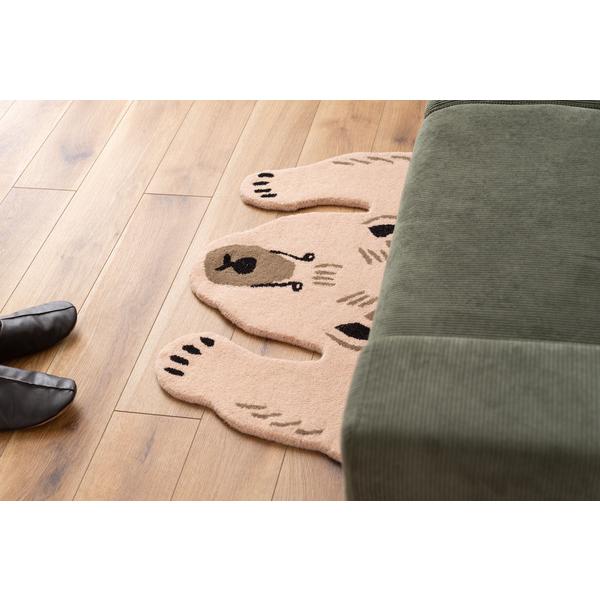 アクセントラグ シロクマ しろくま 白熊 かわいい おしゃれ アニマル 動物 ラグ アニマル柄 もこもこ FAB-011C |  | 06