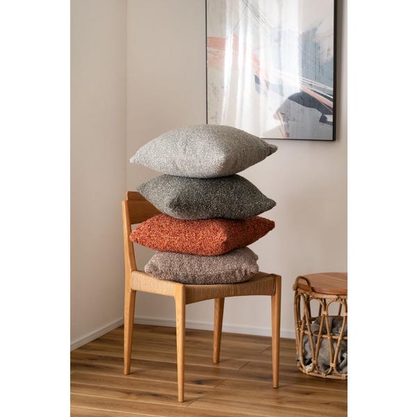 クッション ブラウン 茶色 正方形 おしゃれ ソファ ブークレ生地 くすみカラー スクエア 無地 シンプル もこもこ 北欧 モダン FAB-103BR |  | 07