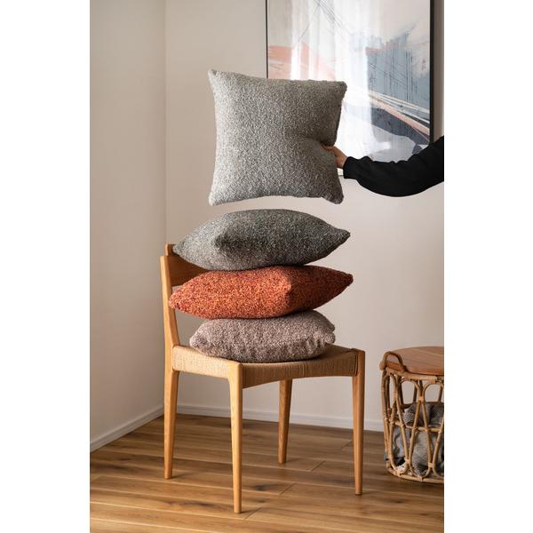 クッション ブラウン 茶色 正方形 おしゃれ ソファ ブークレ生地 くすみカラー スクエア 無地 シンプル もこもこ 北欧 モダン FAB-103BR |  | 08