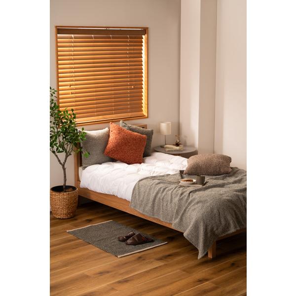 クッション オレンジ 正方形 おしゃれ ブークレ生地 スクエア 無地 もこもこ 北欧 モダン FAB-103OR |  | 05