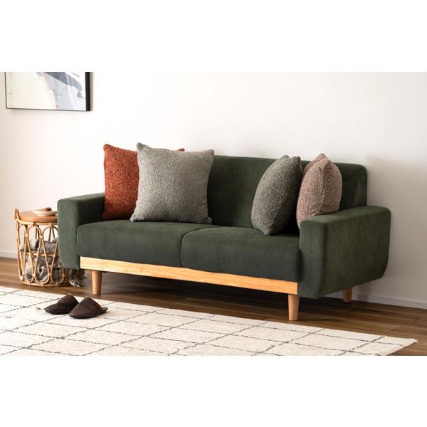 クッション オレンジ 正方形 おしゃれ ブークレ生地 スクエア 無地 もこもこ 北欧 モダン FAB-103OR |  | 06