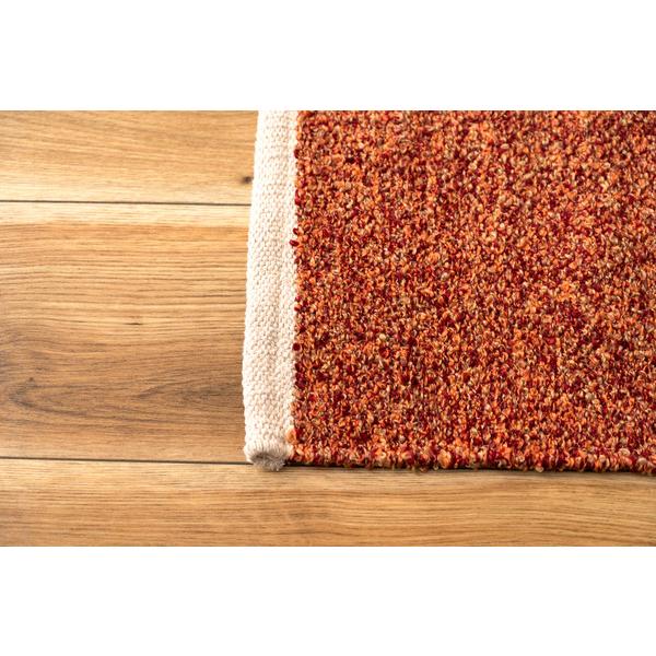 マット オレンジ だいだい色 長方形 おしゃれ キッチン ブークレ生地 くすみカラー 玄関 無地 シンプル 四角 リビング もこもこ 北欧 モダン FAB-301OR |  | 04