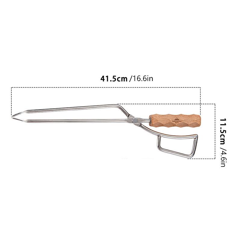 焚き火用 薪ばさみ ステンレス 火ばさみ 火鋏 G22222 |  | 01