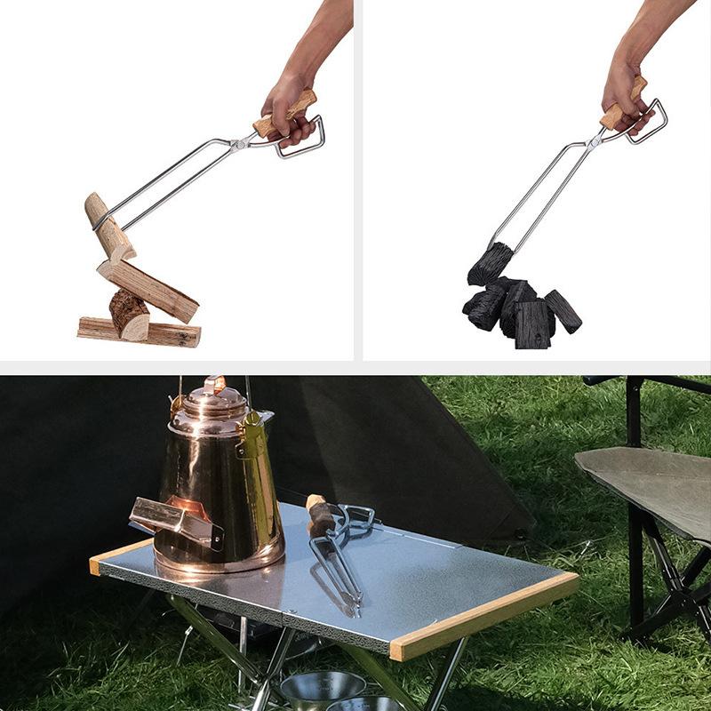 焚き火用 薪ばさみ ステンレス 火ばさみ 火鋏 G22222 |  | 04