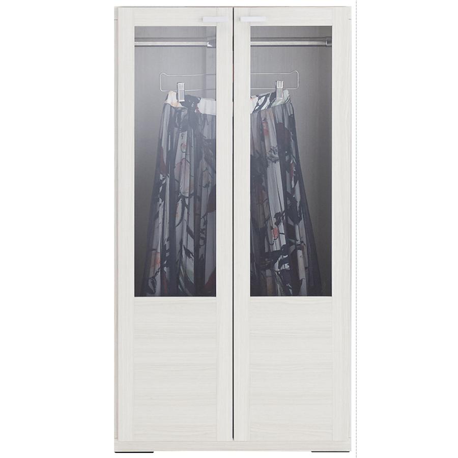 リビングシェルフ フナモコ 洋服タンス ガラス戸 幅60cm クローゼット ワードローブ 洋服たんす 収納 ハンガー 衣類収納 GCS-60 | 