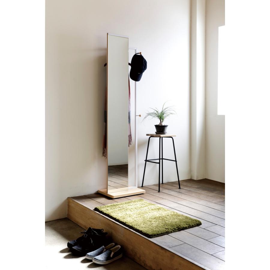 ハンガーラック ミラー付き キャスター付き 姿見鏡 鏡 おしゃれ 北欧 コートハンガー ハンガー付ミラー HM400BR |  | 01