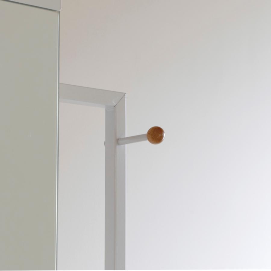 ハンガーラック ミラー付き キャスター付き 姿見鏡 鏡 おしゃれ 北欧 コートハンガー ハンガー付ミラー HM400NA |  | 04