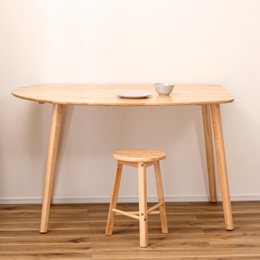 ダイニングテーブル テーブル コンパクト リビング 在宅 デスク 壁寄せ 壁付け 角丸 シンプル 北欧 おしゃれ 木製 HOW-002NA | 