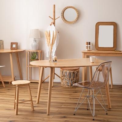 ダイニングテーブル テーブル コンパクト リビング 在宅 デスク 壁寄せ 壁付け 角丸 シンプル 北欧 おしゃれ 木製 HOW-002NA |  | 05