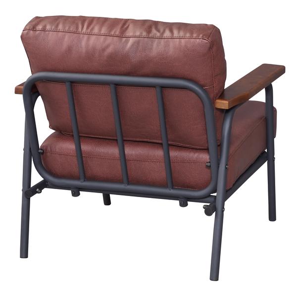 ソファ カフェ レザー ポケットコイル インダストリアル デザイン 肘付き おしゃれ ボイド 1人掛 HS-954 |  | 03