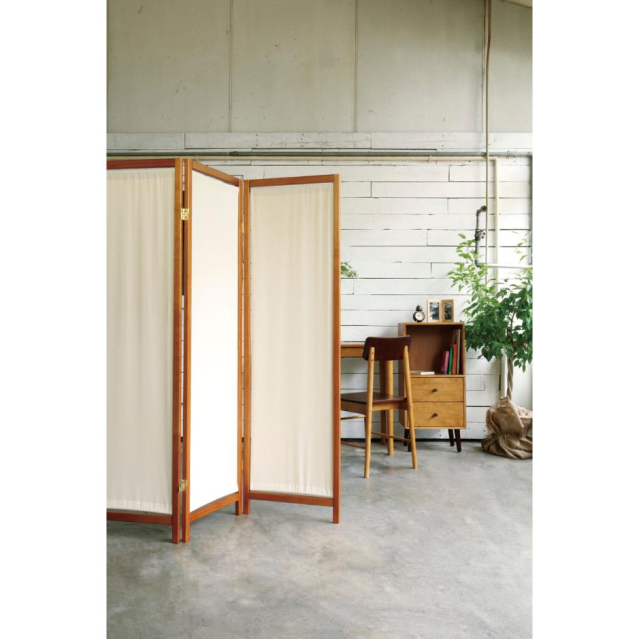木製スクリーン(帆布)4連 HT4BR : f.select store ヤフー店 - 通販
