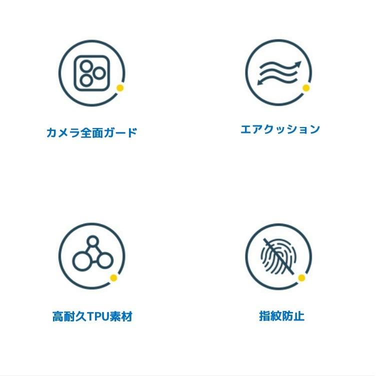 スマホカバー ケース アイフォン アイホン おしゃれ 透明 耐衝撃 TPU クリア iPhone 12 カメラレンズフルカバー | iPhone 12 | 10