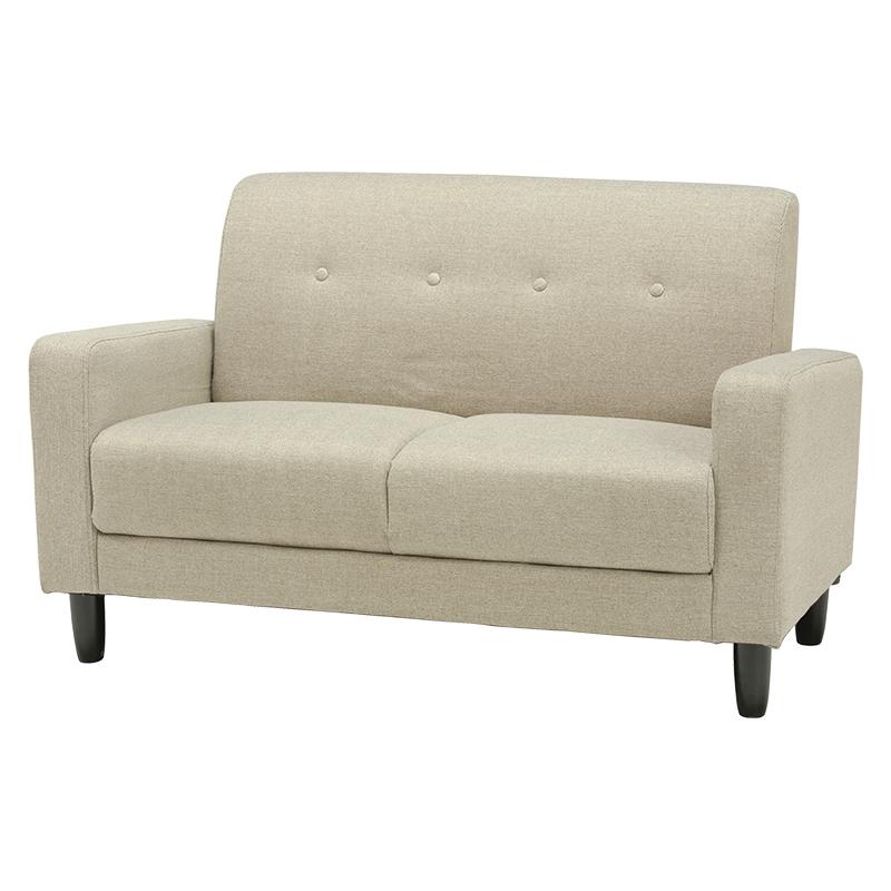 ソファ 2人掛け おしゃれ コンパクト 北欧 ファブリック 二人 一人暮らし ワンルーム リビング シンプル 天然木 ローソファ 脚付き ケイディ2P-BE |  | 17