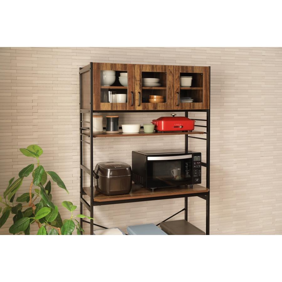 多目的棚  キッチンラック オープンラック スチールラック 収納 整理棚 木目 おしゃれ ルナ BR |  | 06