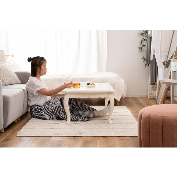 こたつ コタツ 炬燵 テーブル 猫脚 おしゃれ ガーリー 白 ホワイト スイッチ シンプル 木製 天然木 やぐら 一人暮らし |  | 06