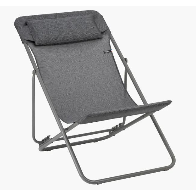 Lafuma ラフマ らふま  LFM1909-9718 デッキチェア MAXI TRANSAT+チェア OBSIDIAN/TITANOBSIDIAN/TITANE | Lafuma Mobilier