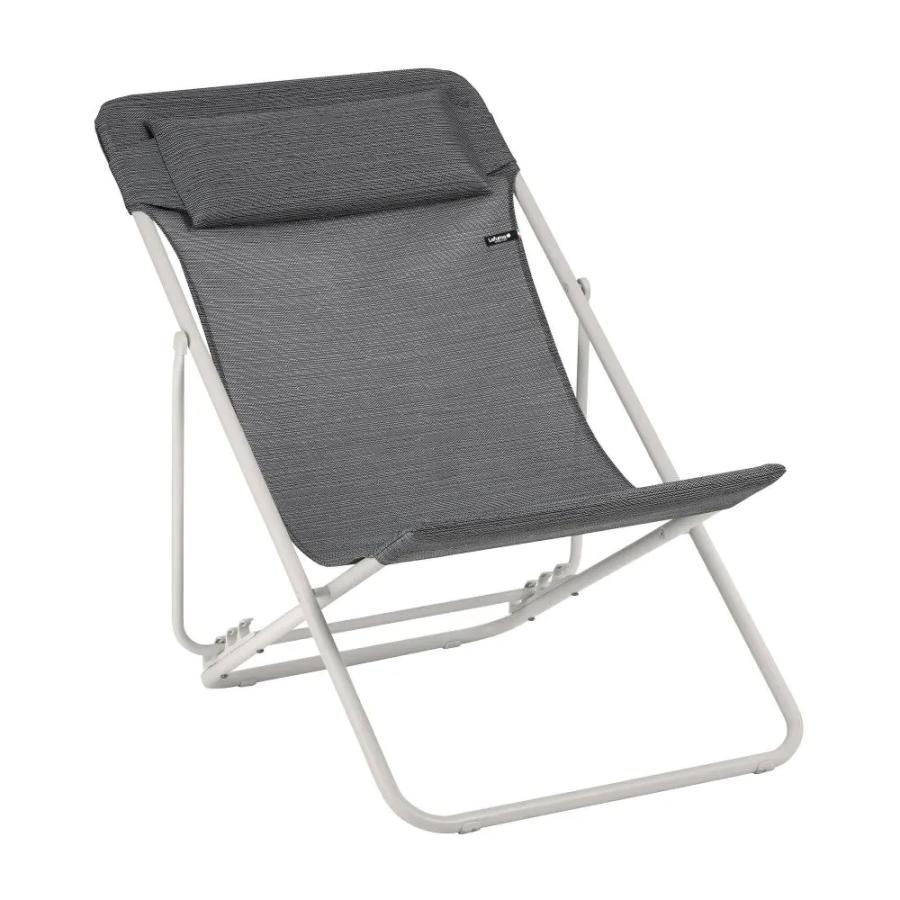 Lafuma ラフマ らふま  LFM1909-9719 デッキチェア MAXI TRANSAT+チェア OBSIDIAN/SABLE | Lafuma Mobilier