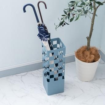 傘立て カサタテ シンプル アンブレラスタンド 傘入れ 玄関 かさ 収納 スチール 四角 長方形 コンパクト スリム チェック おしゃれ | 