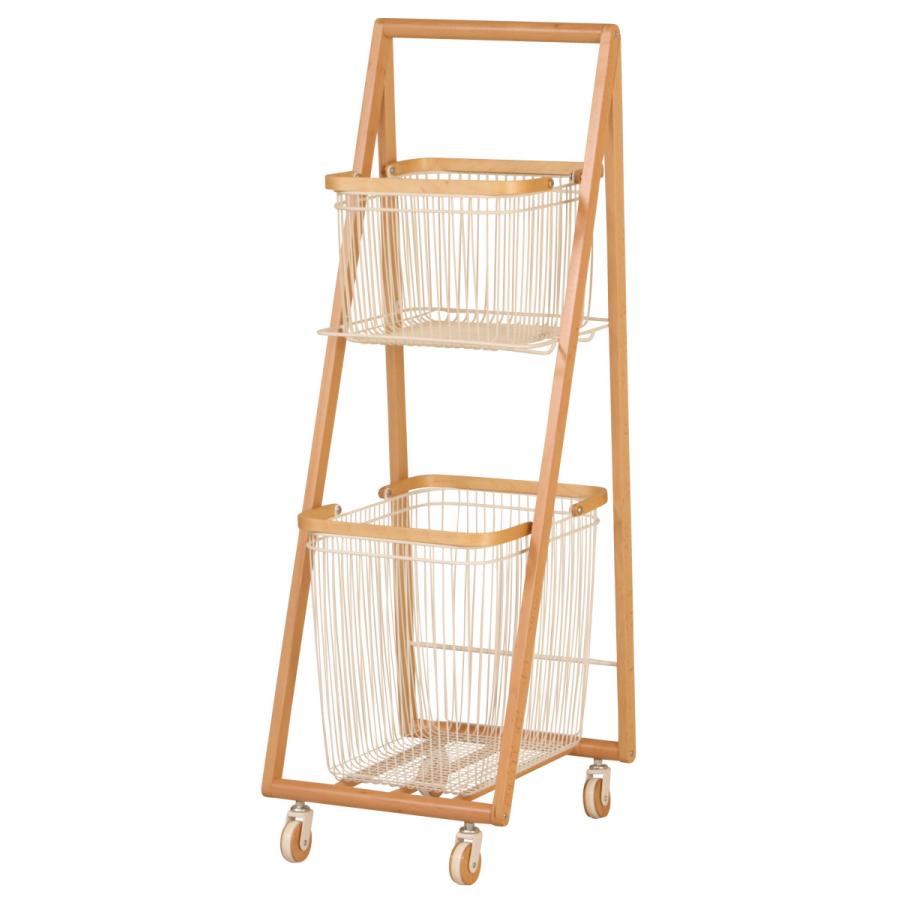 リヴ キャリーバスケットワゴンL LIVCL2WH | マッシュ