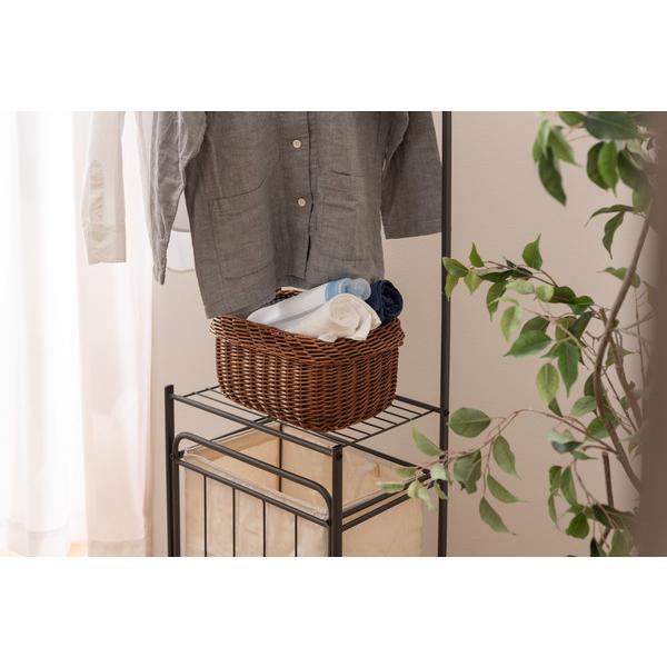 ランドリーハンガー ランドリーバスケット キャスター付き バスケット付き 物干し 洗濯物 収納 シンプル MIP-62DGY |  | 09