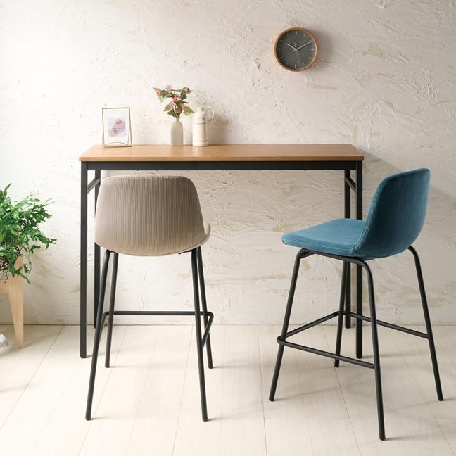 ハイテーブル カウンターテーブル シンプル アイアン 天然木 インダストリアル おしゃれ ノアル ハイテーブル | 