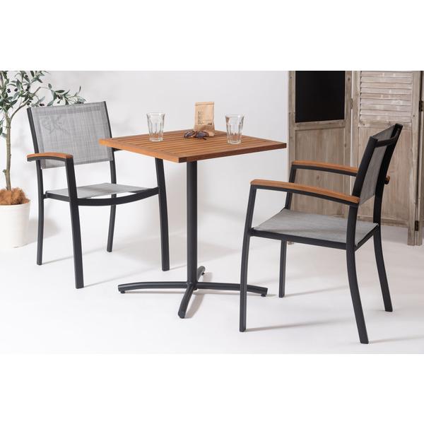 オリー チェア チェア 椅子 屋外 イス ガーデン ベランダ 積み重ね メッシュ生地 天然木 アルミ シンプル おしゃれ かわいい ブラック |  | 12