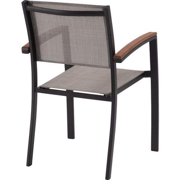 オリー チェア チェア 椅子 屋外 イス ガーデン ベランダ 積み重ね メッシュ生地 天然木 アルミ シンプル おしゃれ かわいい ブラック |  | 02