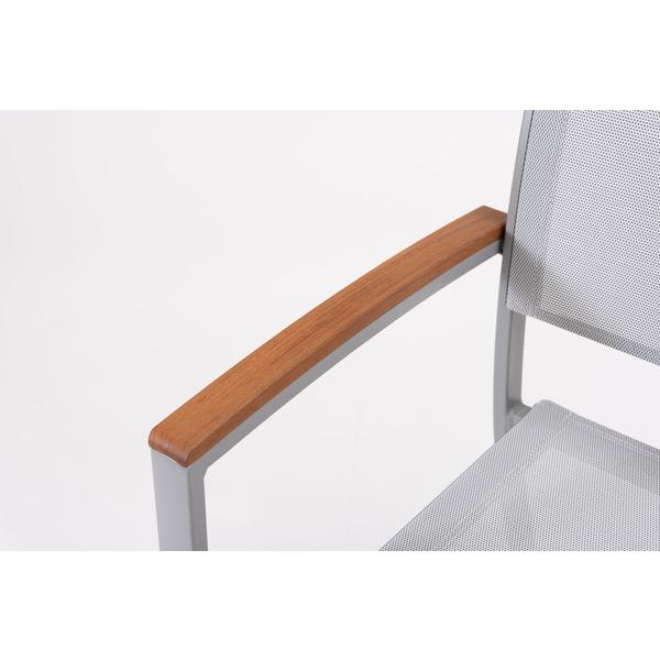 オリー チェア チェア 椅子 屋外 イス ガーデン ベランダ 積み重ね メッシュ生地 天然木 アルミ シンプル おしゃれ かわいい グレー |  | 16