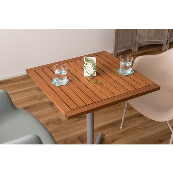 オリー カフェ カフェテーブル 机 天然木 アルミ ガーデン 庭 シンプル 2人 アジャスター付き おしゃれ かわいい |  | 14