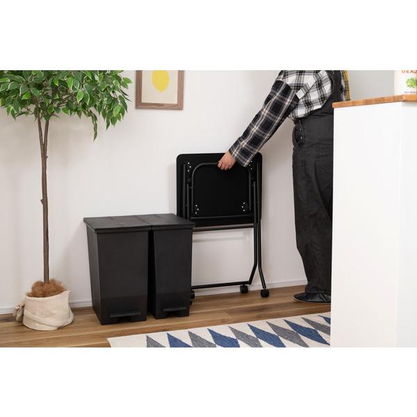 キャスター付フォールディングテーブル 折りたたみ式テーブル ハイテーブル キャスター付き PT-300BK |  | 12