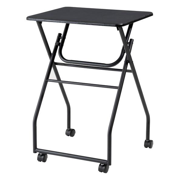 キャスター付フォールディングテーブル 折りたたみ式テーブル ハイテーブル キャスター付き PT-300BK |  | 01