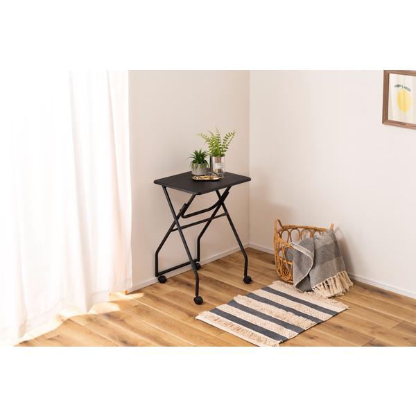 キャスター付フォールディングテーブル 折りたたみ式テーブル ハイテーブル キャスター付き PT-300BK |  | 05