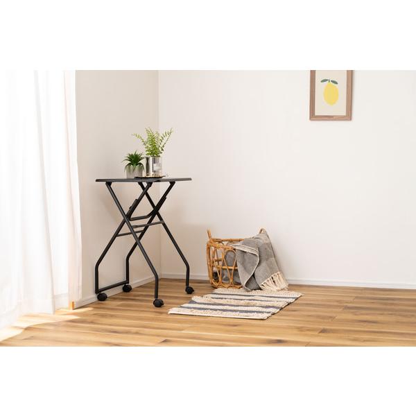 キャスター付フォールディングテーブル 折りたたみ式テーブル ハイテーブル キャスター付き PT-300BK |  | 06