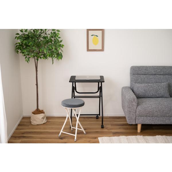 キャスター付フォールディングテーブル 折りたたみ式テーブル ハイテーブル キャスター付き PT-300BK |  | 07