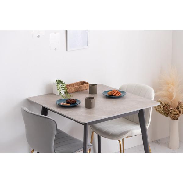 ダイニングテーブル スクエアテーブル 大理石調 おしゃれ 幅80 正方形 2人用 角テーブル 食卓 TAP-202 GY |  | 05