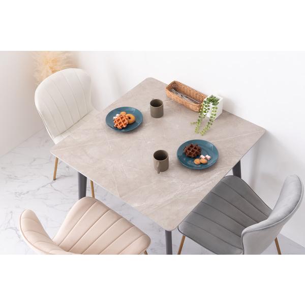 ダイニングテーブル スクエアテーブル 大理石調 おしゃれ 幅80 正方形 2人用 角テーブル 食卓 TAP-202 GY |  | 12