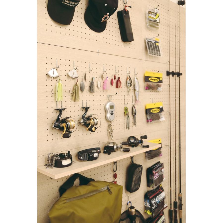 突っ張り有孔ボード 壁面収納 簡易 ウッドパネル おしゃれ 北欧 木目