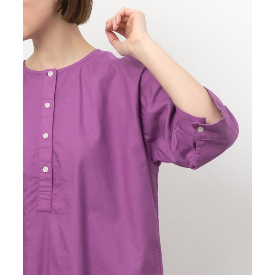 SUN VALLEY（サンバレー） [公式ストア] サンバレー / 製品染め SUN VALLEY サンバレー 綿 オックス ヘンリー ブラウス 日本製品染め