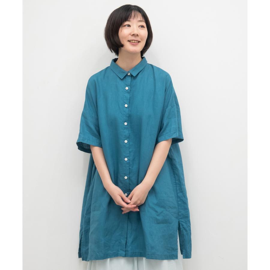 [公式ストア] SUN VALLEY サンバレー / リネン 平織 ワイド シャツ チュニック_9