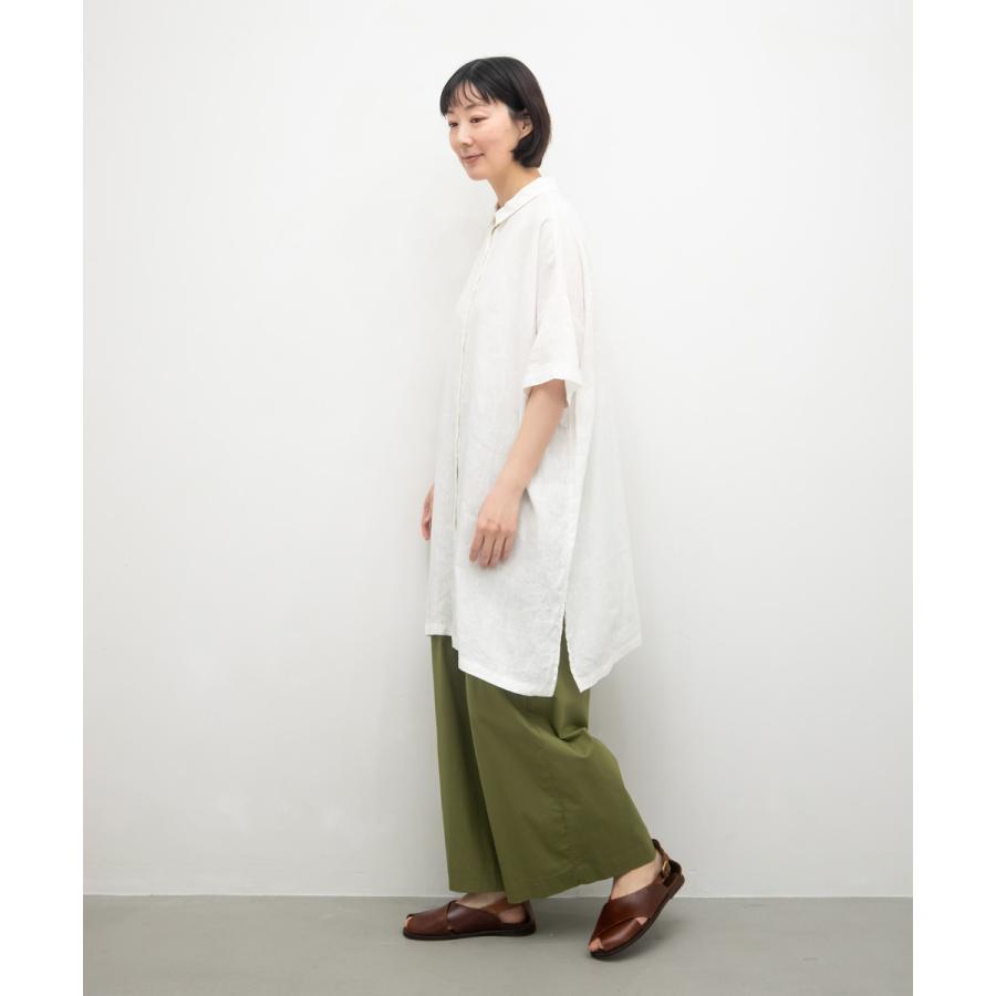 [公式ストア] SUN VALLEY サンバレー / リネン 平織 ワイド シャツ チュニック_14