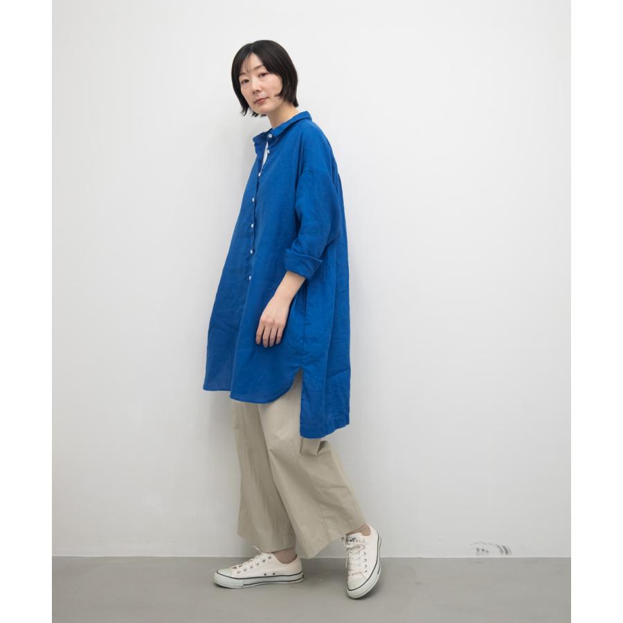 [公式ストア] SUN VALLEY サンバレー / 製品染め リネン シャツ チュニック_6