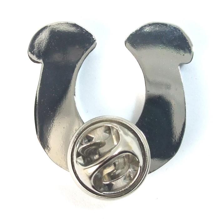 馬蹄モチーフピンバッジ ピンズ ラペルピン バッチ シルバー 幸運の