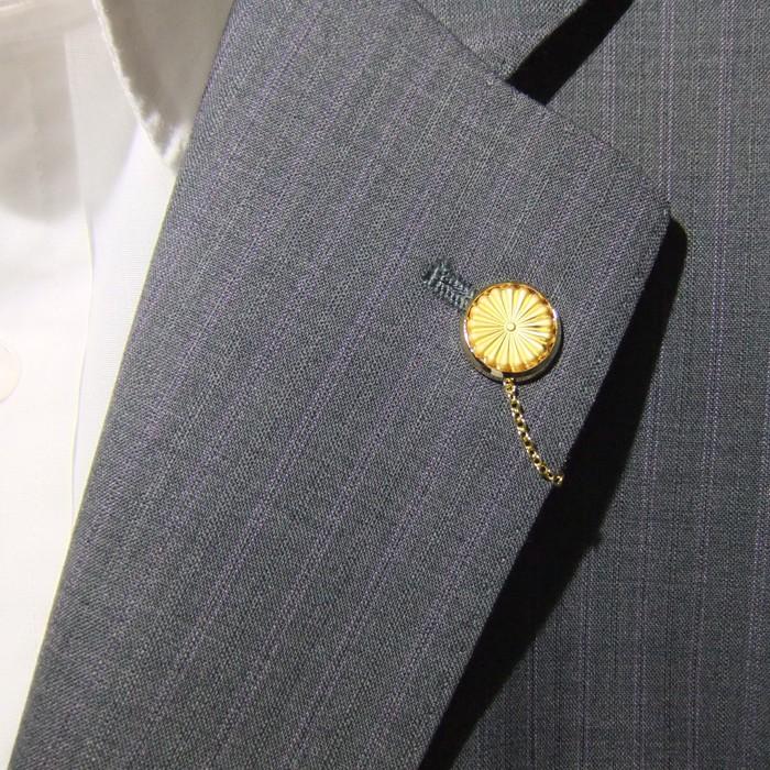 菊紋 ピンバッジ タイタック ラペルピン バッチ バッジ 幸運のお守り